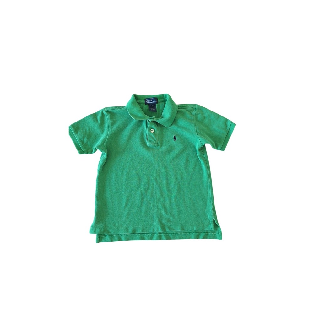 Polo Ralph Lauren Kids Green Short Sleeve‎ Cotton Pique Polo Shirt Size 5